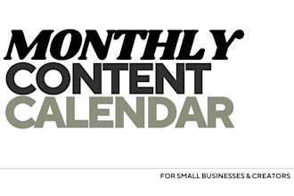 be your monthly content planner for social media