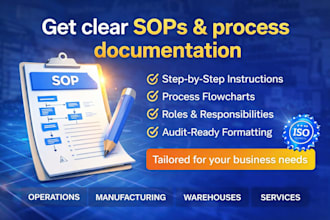 write clear sops, work instructions, and process documents
