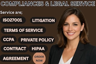 draft gdpr compliant private policy ccpa terms of service for business website