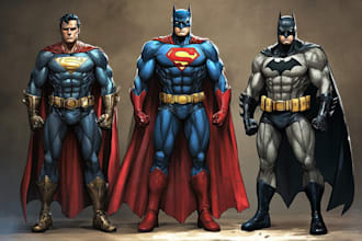 superhero character for comics