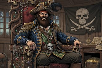 make a character with a background for you with ai