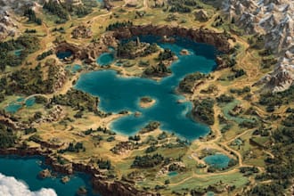 do fantasy city map for dnd map illustration world vector map novels board game