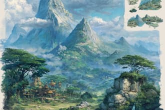 paint environment concept art and background