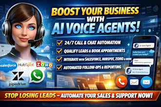 build ai voice chat agents integrated with salesforce hubspot zoho automation