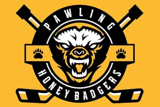 do high quality vintage mascot hockey logo with t shirt design