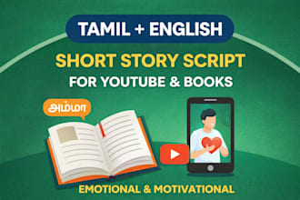 write emotional tamil english bilingual short stories for you tube and books