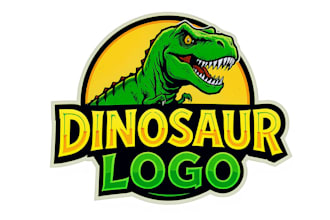design a creative dinosaur logo for your brand or business