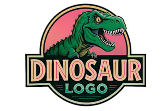 design a professional dinosaur logo for your brand or business