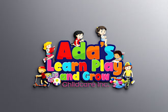 design modern preschool, mother care, childcare, daycare and family care logo
