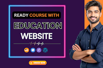 create wordpress lms website with ready online courses