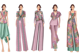 do fashion illustration and flat sketches