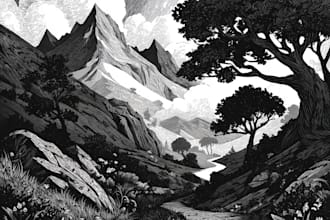 create awesome linocut illustration art