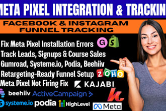 integrate facebook meta pixel tracking into gumroad systeme io sales funnel ads