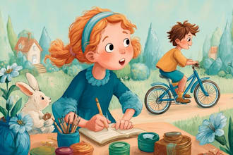 draw amazing 3d children book illustration and children story book