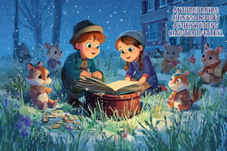 illustrate 3d children book illustration, children story book