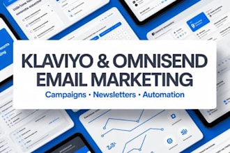 design klaviyo omnisend email marketing campaign newsletter automation for sales