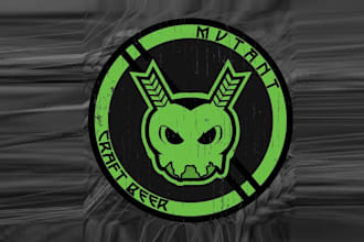 design animal mutant craft beer brand logo for your company