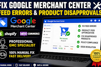 fix and optimize product feed errors, google merchant center, fix product feed