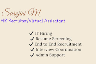 hr IT recruiter and virtual assistant for startup investors