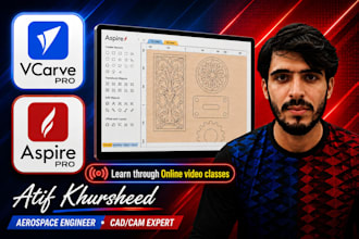teach vectric aspire and vcarve pro for cnc design online training