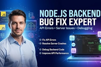 fix backend, nodejs, API bugs and server errors fast