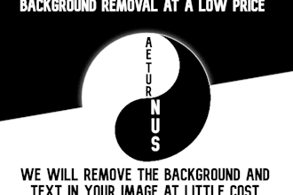 remove backgrounds and text in images