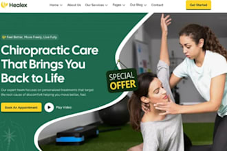 design squarespace chiropractor website clinic website medical clinic website