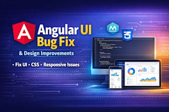 professional angular UI bug fixing and design improvements