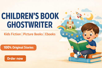 write children ghostwrite book ebook kids fiction ghostwriter writer story