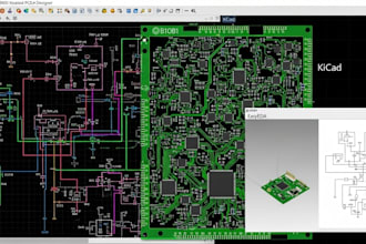 design custom pcb board schematics, pcb layout on altium, kicad or easyeda