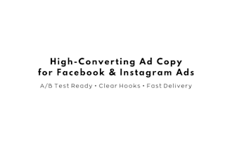 high converting facebook, instagram ad copy for sales