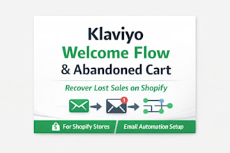 set up klaviyo welcome flow and abandoned cart for shopify