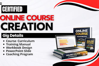 create online course content, course creation, course editing or design workbook