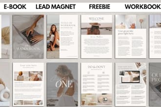 design your lead magnet, ebook, workbook, freebie, and canva template
