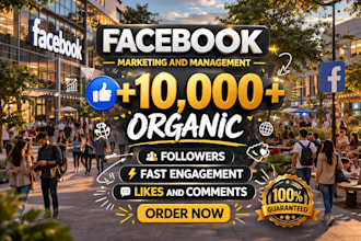 promote your facebook page with 10,000 real followers