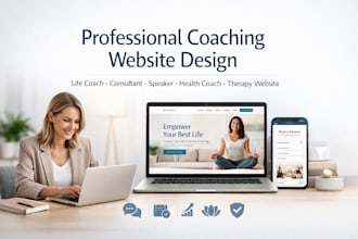 do coaching web for life coach consulting speaker health coach therapy website