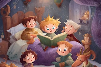 children story book illustration children story children