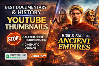 design ai documentary and history thumbnails for youtube