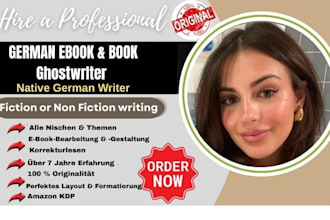 ghostwrite german ebook, fiction writer, biography, romance, novel, short story