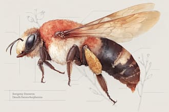 draw animals, plants or encyclopedia book illustrations