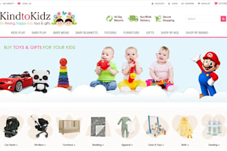 create premium baby products toys store, baby teething store, baby bottles store