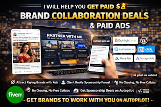 get paid brand collaborations deals using sales funnels and paid ads