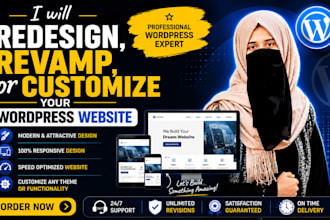 redesign, revamp, or customize your wordpress website