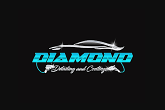 design automotive car wash car detailing and car repair logo