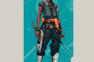 design anime character , cyberpunk character
