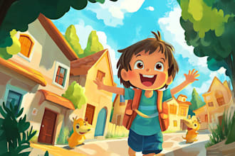 draw children book illustration