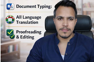 provide all kind of translations and typing services