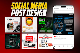 design engaging social media banners, posts and creative ads