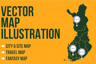 create vector map illustration, city map, event map, site map design