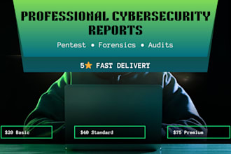 write professional cybersecurity reports, pentest, forensics, audits